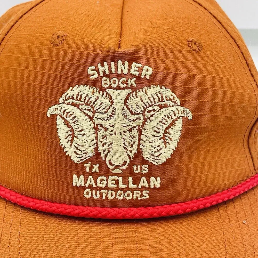 Shiner Bock Magellan Adjustable Snapback Burnt Orange Horns Rope Hat Texas